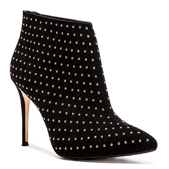 Raye Tori Studded Gold‎ Studded Ankle Boot Booties Sz 7 37.5